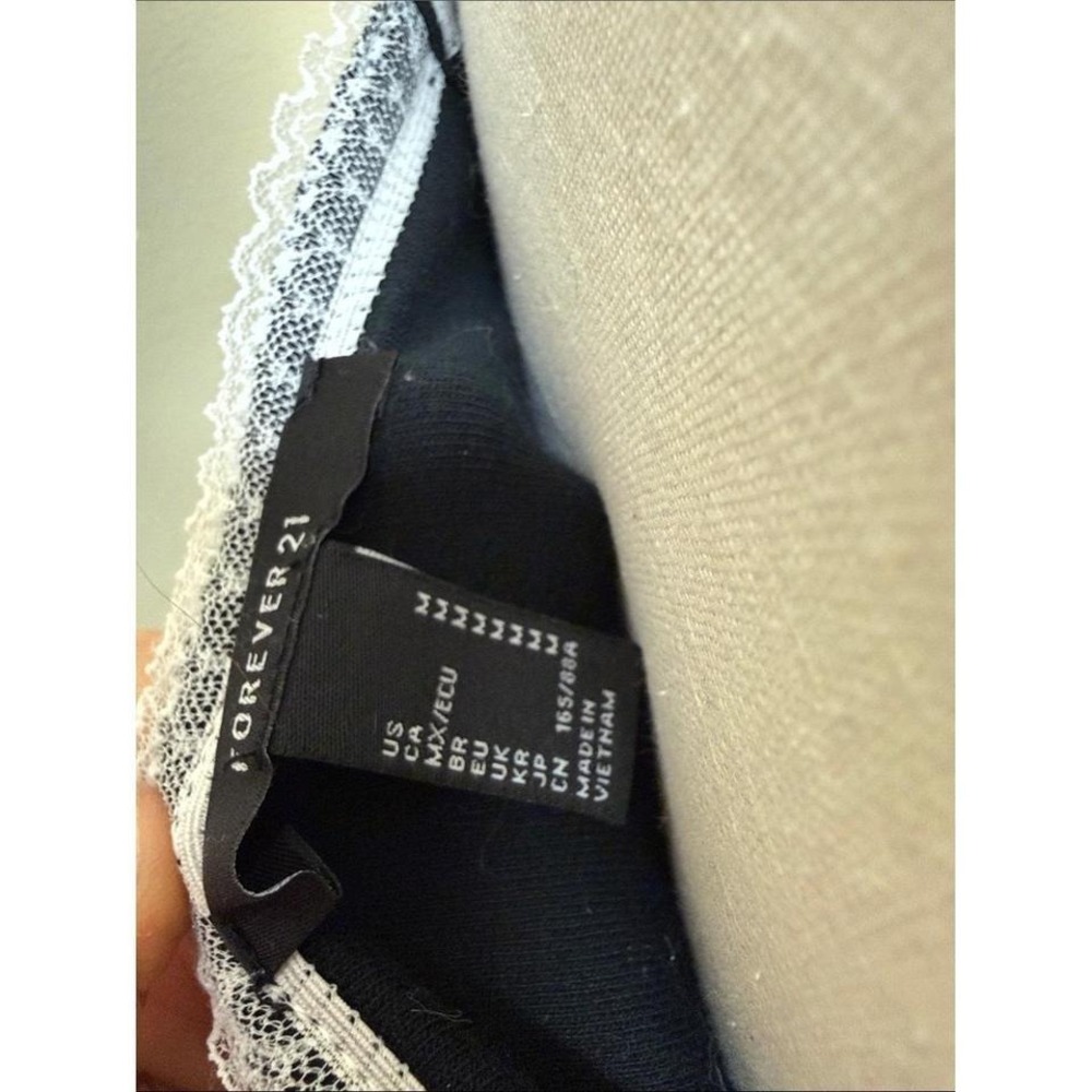 Forever 21 Black Lace-Trim Tank Top - Picture 2 of 5